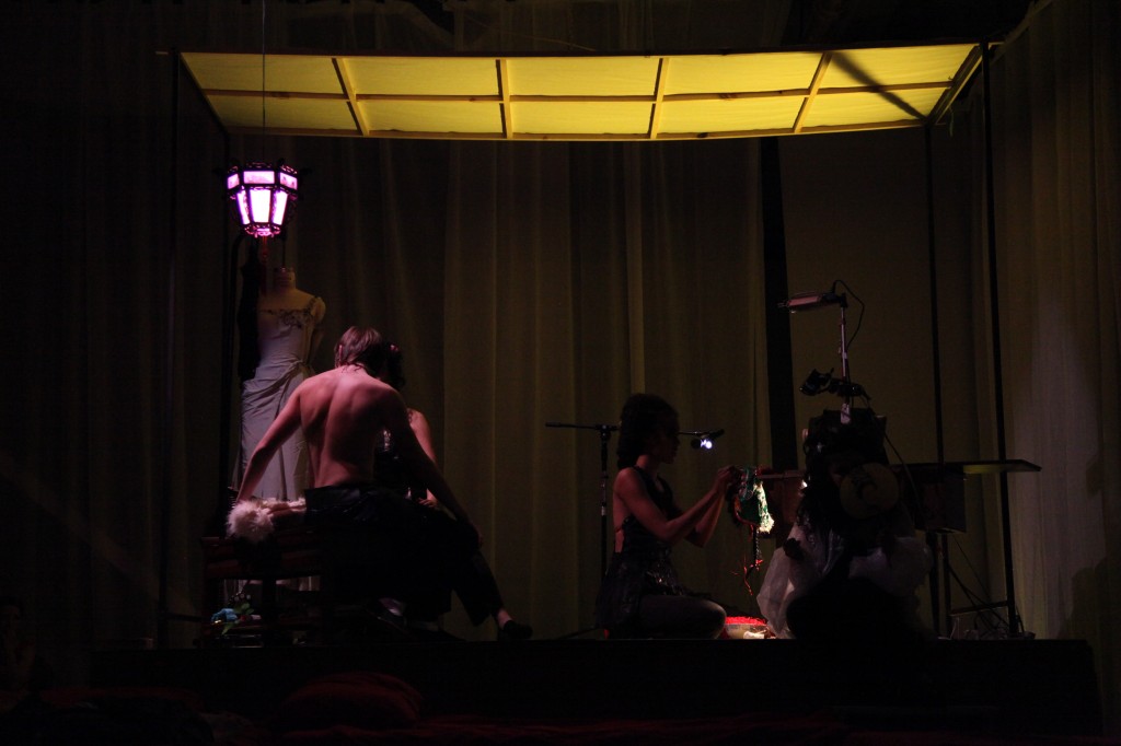 James Dawson, Liz Sargent, Kaneza Schall in Dream of the Red Chamber, photo credit Joshua Higgason